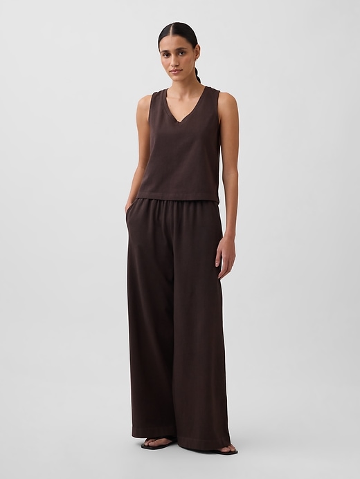 Image number 1 showing, Heavyweight Easy Wide-Leg Pants