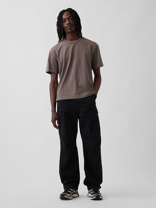L'image numéro 2 présente T-shirt court en tissu épais pour Adulte