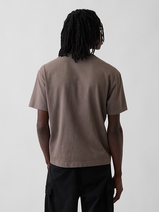 L'image numéro 3 présente T-shirt court en tissu épais pour Adulte