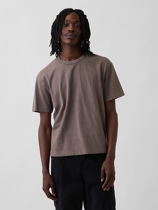 L'image numéro 1 présente T-shirt court en tissu épais pour Adulte