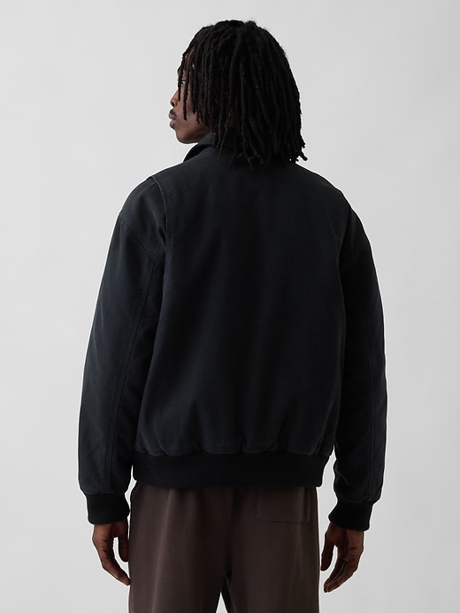 Image number 3 showing, Canvas Bomber Jacket