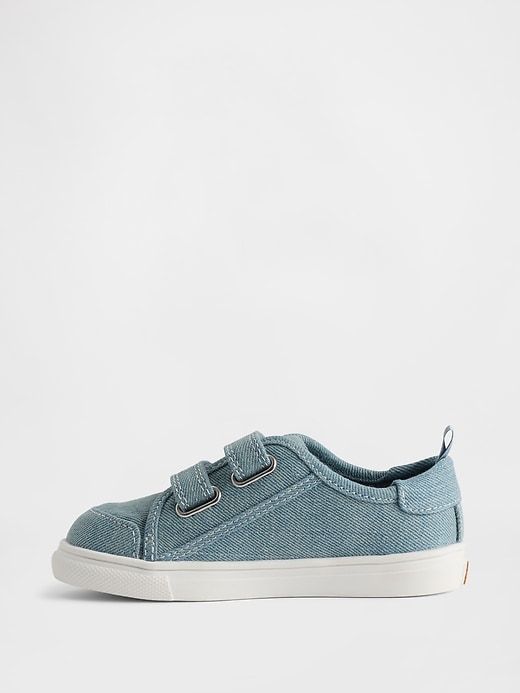 Image number 5 showing, Toddler Canvas Denim Sneakers