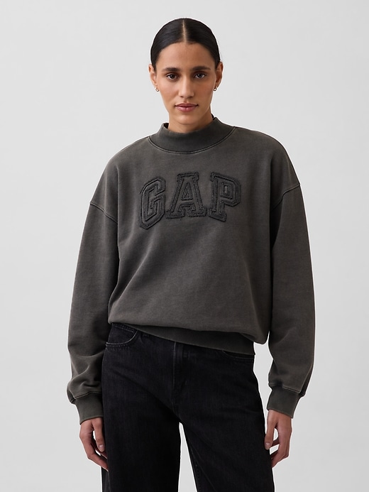 Image number 1 showing, Heavyweight French Terry Oversized Mockneck Sweatshirt