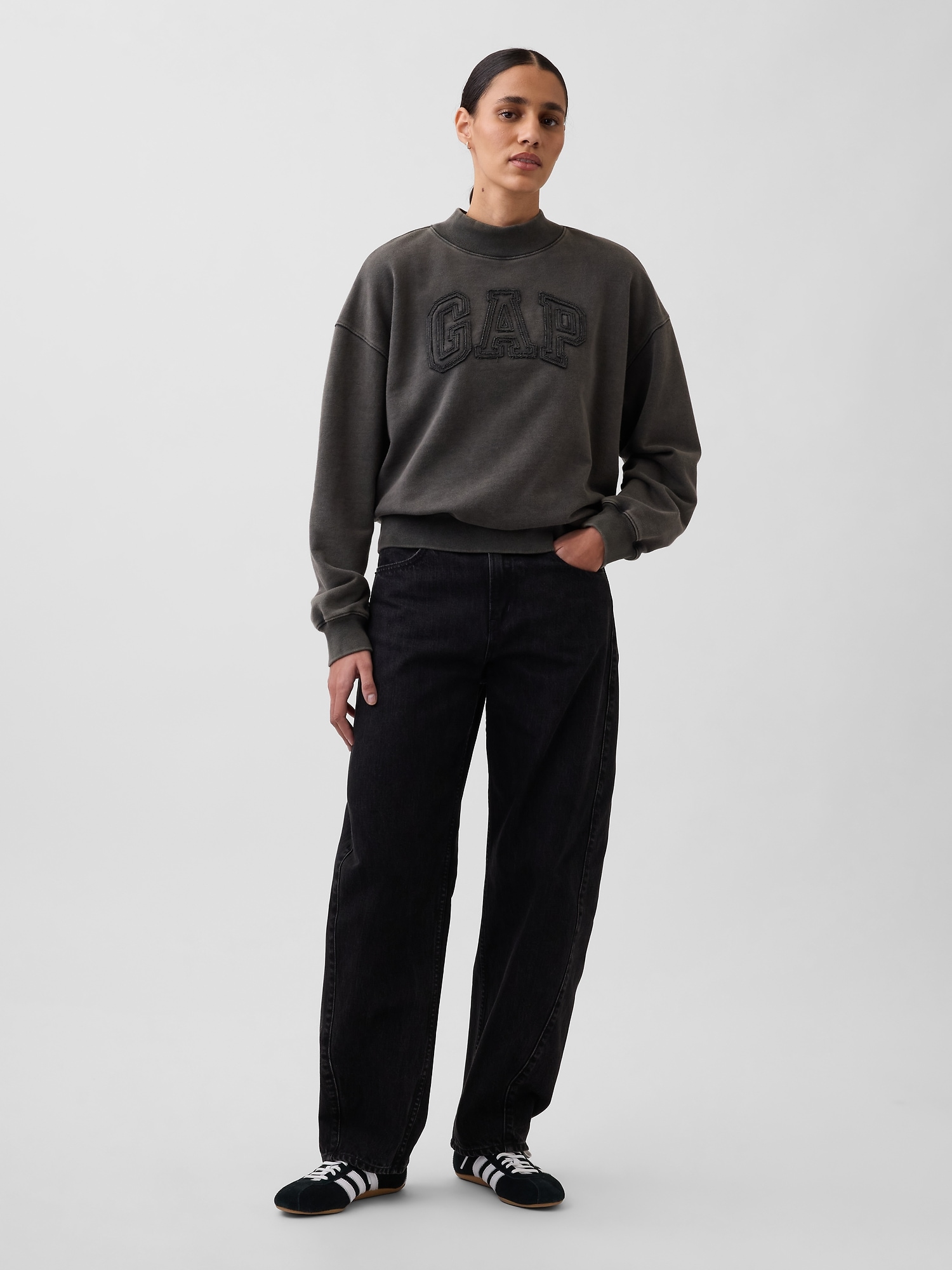 Heavyweight French Terry Oversized Mockneck Sweatshirt