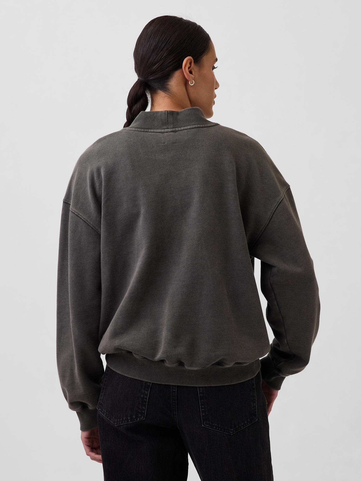 Heavyweight French Terry Oversized Mockneck Sweatshirt