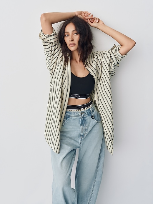 Image number 7 showing, Gap × BÉIS Poplin Dolman Big Shirt