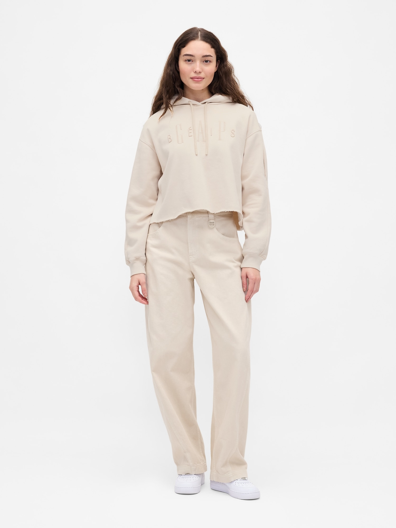 BÉIS Oversized Crop Hoodie