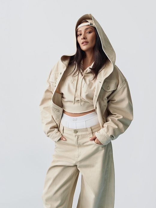 Image number 6 showing, Gap × BÉIS Oversized Crop Hoodie