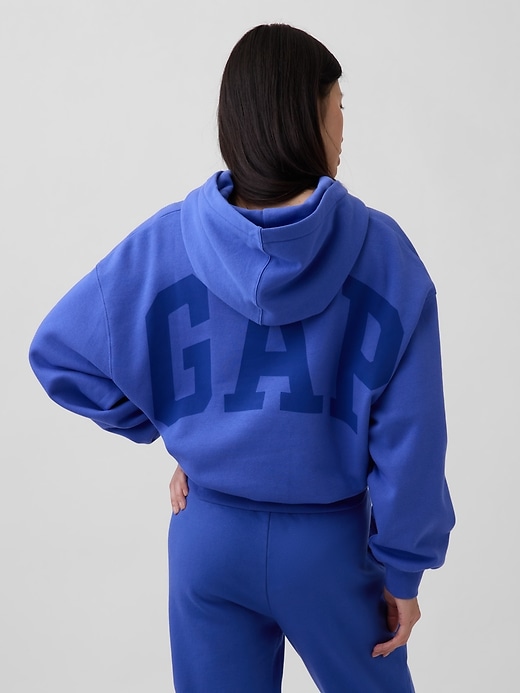 Image number 3 showing, VintageSoft Oversized Crop Logo Hoodie