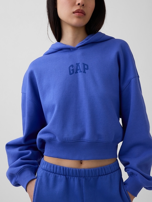 Image number 4 showing, VintageSoft Oversized Crop Logo Hoodie