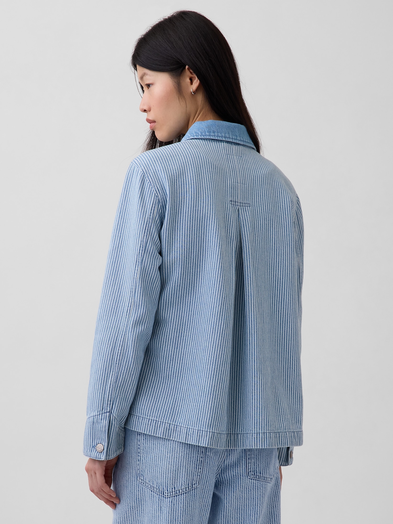 Denim Stripe Chore Jacket