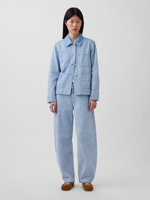 Image number 2 showing, Denim Stripe Chore Jacket