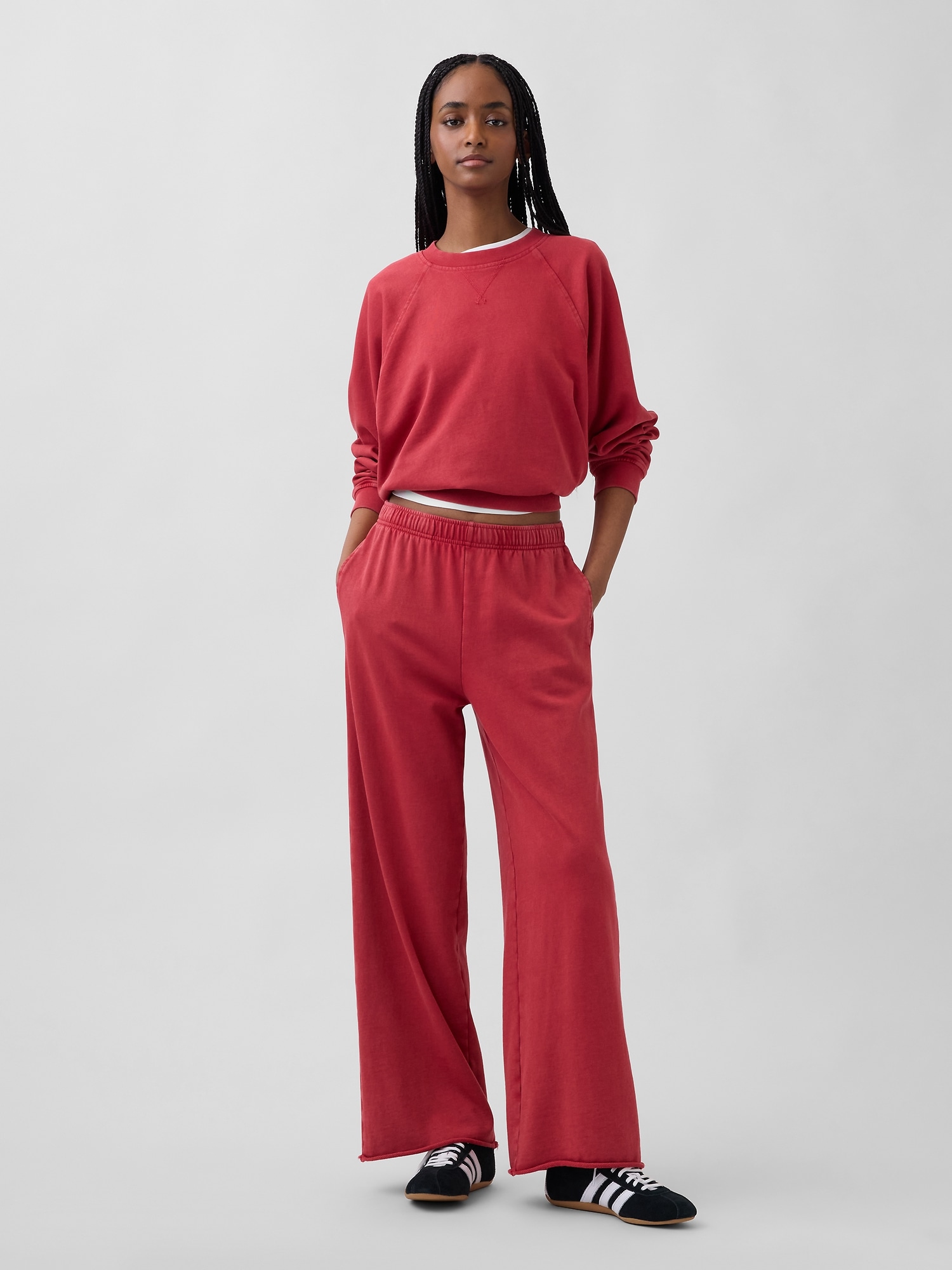VintageSoft Terry Wide-Leg Sweatpants
