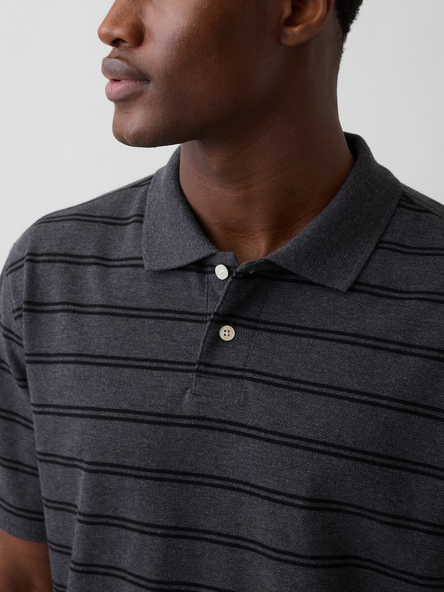 Relaxed Pique Polo Shirt