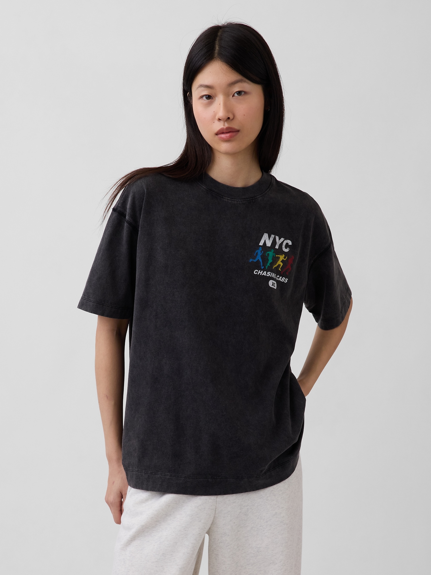 T-SHIRT SURDIMENSIONNÉ À IMPRIMÉ