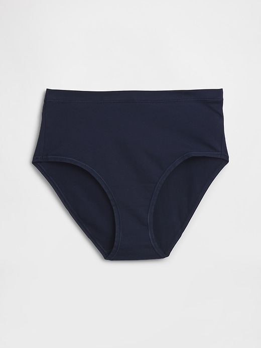 L'image numéro 5 présente Culotte bikini en coton biologique extensible