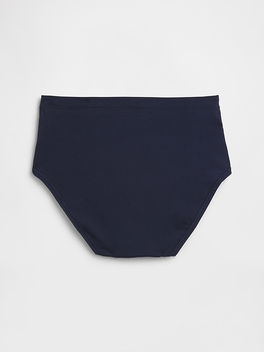 L'image numéro 6 présente Culotte bikini en coton biologique extensible