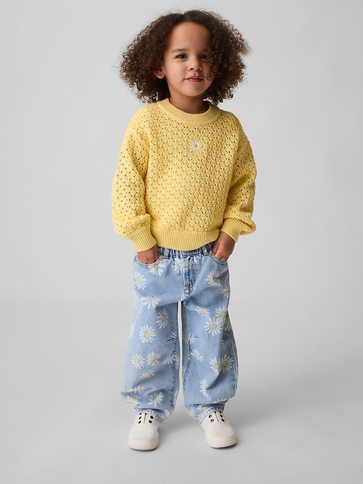 Image number 1 showing, Baby & Toddler Daisy Horseshoe Jeans