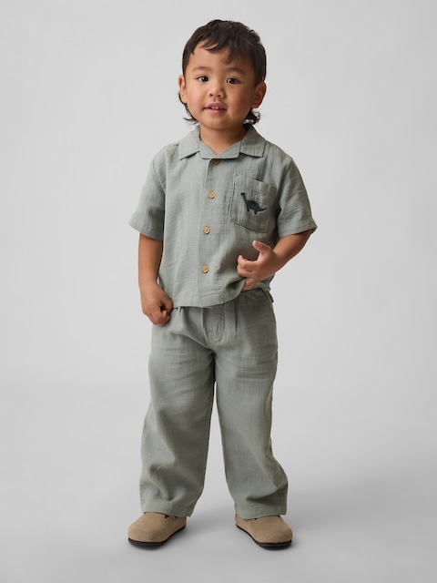 ENSEMBLE EN GAZE DE COTON POUR BÉBÉ ET TOUT-PETIT