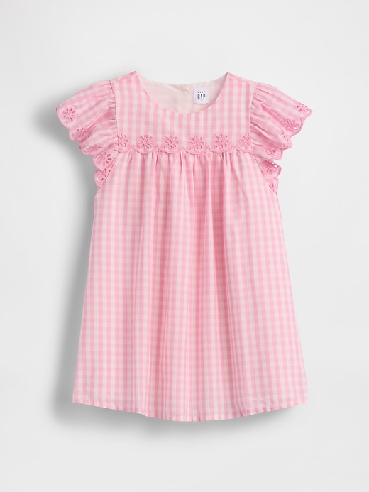 Image number 1 showing, Baby & Toddler Eyelet Gingham Dress
