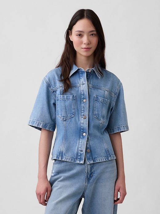 Image number 1 showing, UltraSoft Denim Pocket Shirt