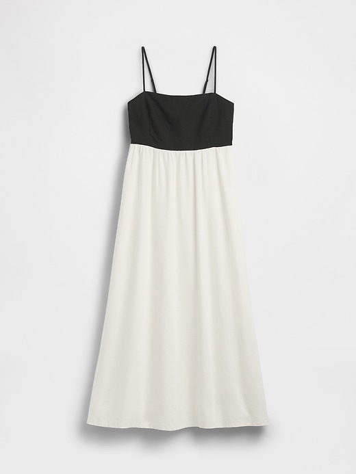 Image number 5 showing, Linen-Blend Empire Waist Maxi Dress