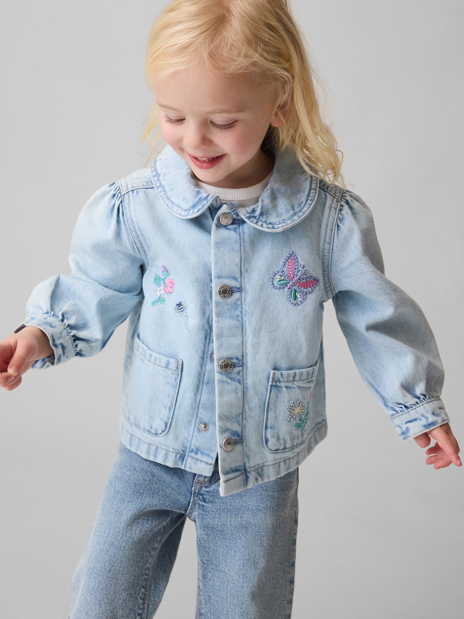 Baby & Toddler Denim Embroidered Chore Jacket