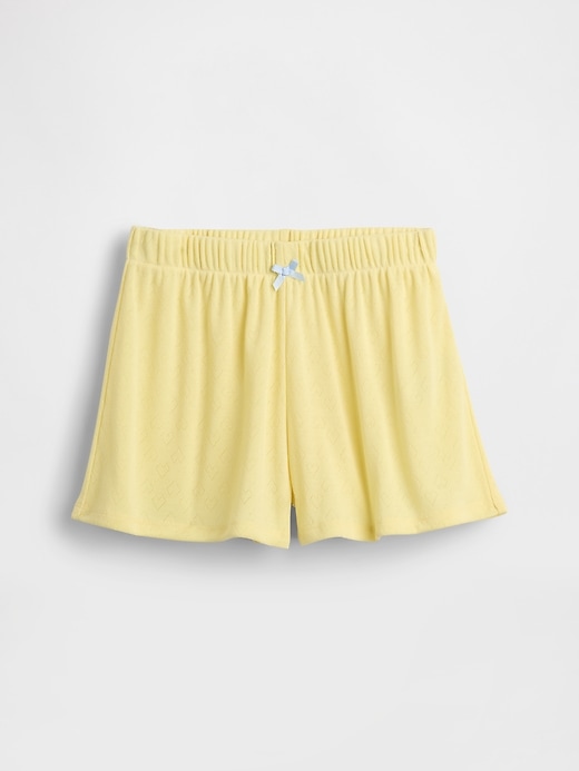 Image number 2 showing, Kids Recycled Pointelle PJ Shorts