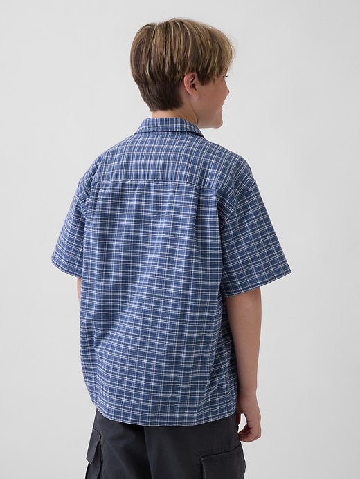Image number 3 showing, Kids Relaxed Plaid Oxford Shirt