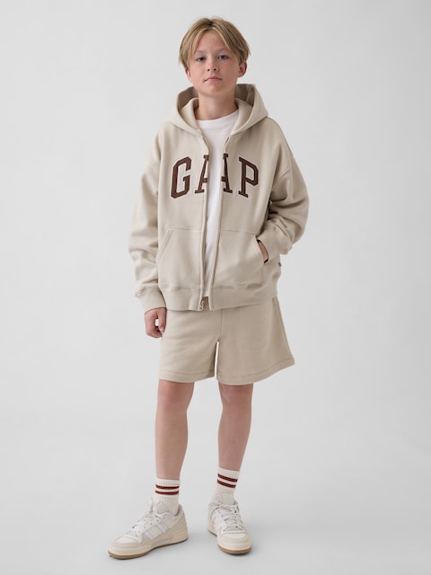 SHORT EN COTON OUATÉ VINTAGEDOUX POUR ENFANT, ENTREJAMBE DE 13 CM