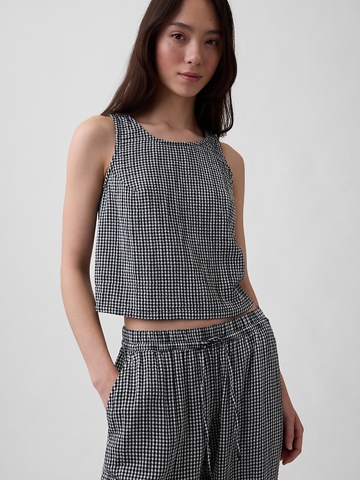 Image number 7 showing, Cotton Gauze Barrel Joggers