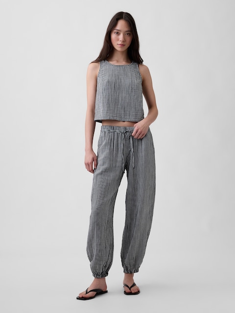 Cotton Gauze Easy Joggers
