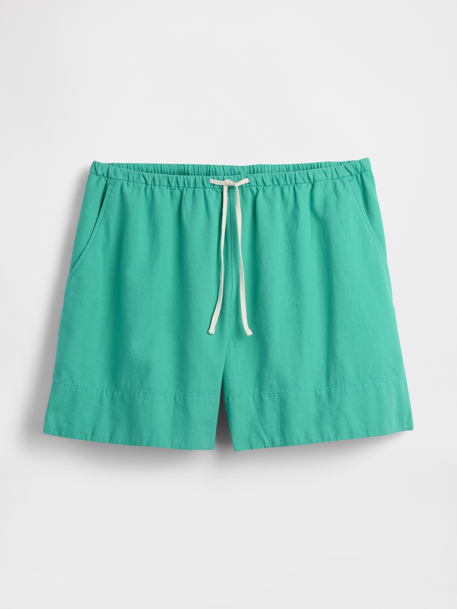 Linen-Blend Easy Shorts