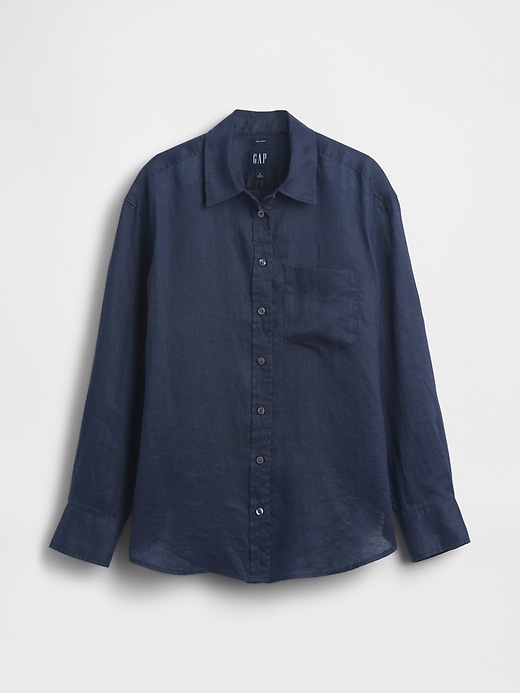 Image number 5 showing, 100% Linen Oversized Shirt