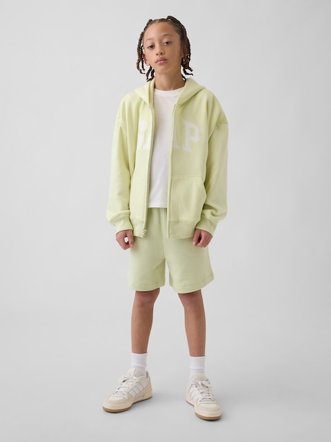 SHORT EN COTON OUATÉ VINTAGEDOUX POUR ENFANT, ENTREJAMBE DE 13 CM
