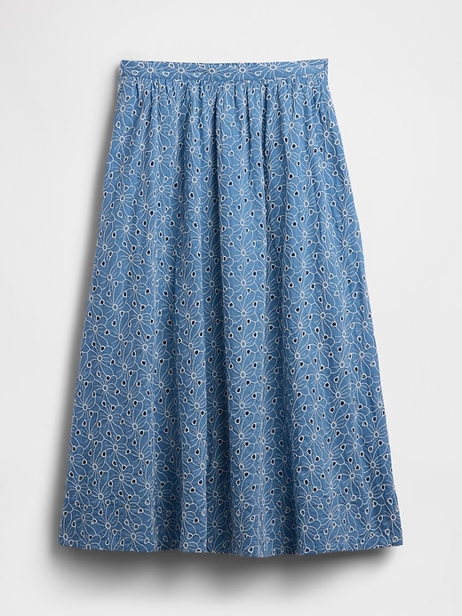 Image number 6 showing, High Rise Eyelet Maxi Skirt