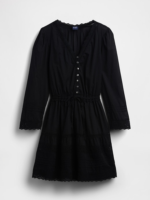 Image number 5 showing, Lace-Trim Mini Dress