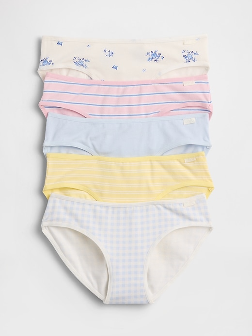 L'image numéro 1 présente Culotte bikini en coton biologique extensible pour Enfant (paquet de 5)