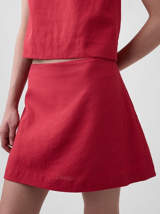 Image number 4 showing, Linen-Blend Mini Skort