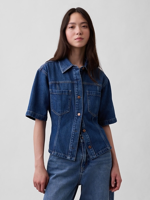 Image number 1 showing, UltraSoft Denim Pocket Shirt