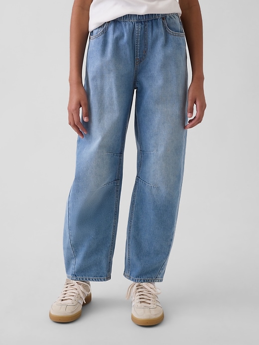 Image number 3 showing, Kids High Rise Easy Barrel Jeans