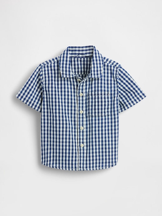 L'image numéro 2 présente Chemise ample en denim à motif guingan pour Bébé et Tout-petit