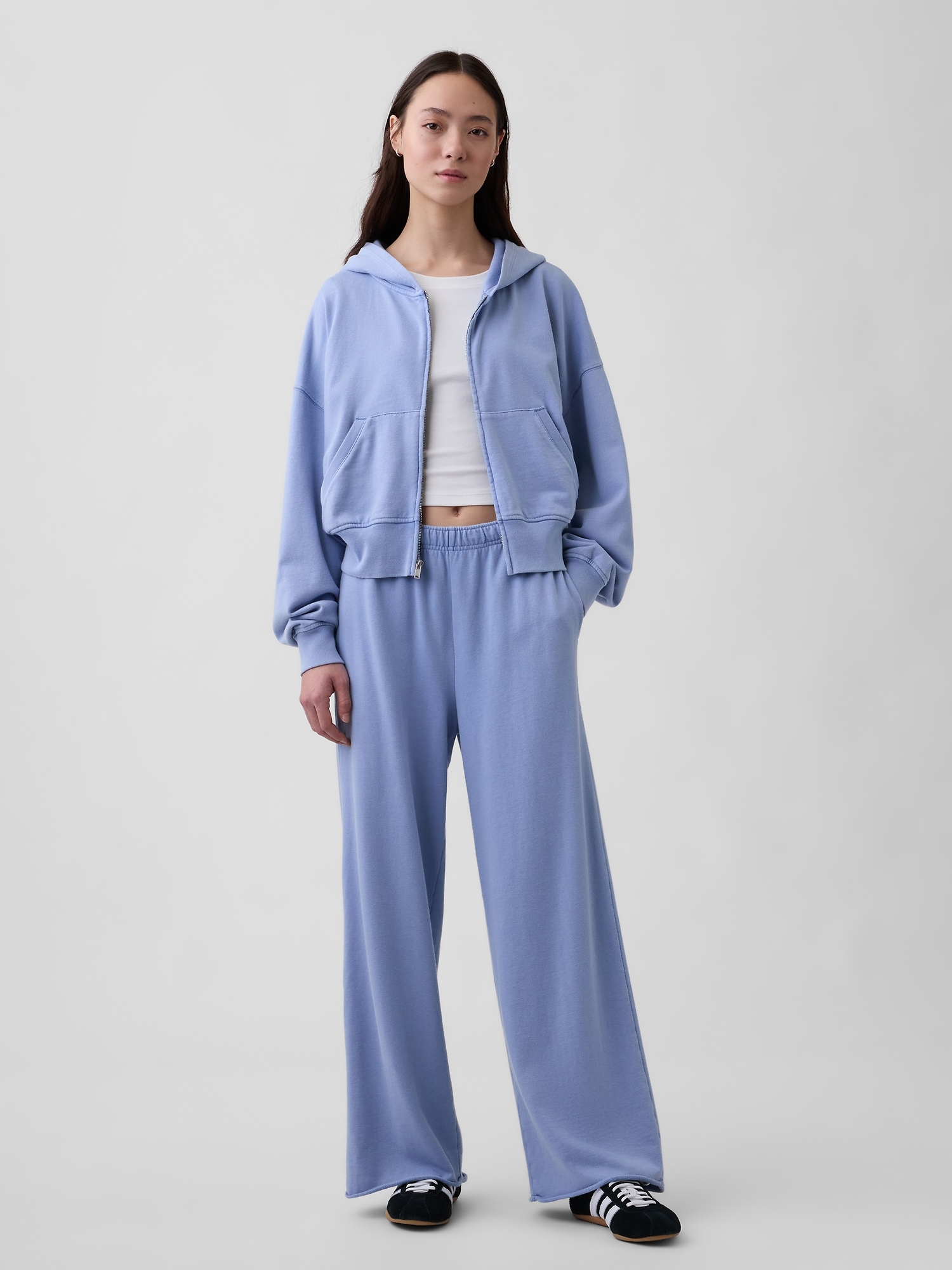 VintageSoft Terry Wide-Leg Sweatpants