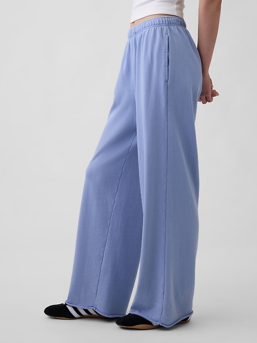 Image number 3 showing, VintageSoft Terry Wide-Leg Sweatpants