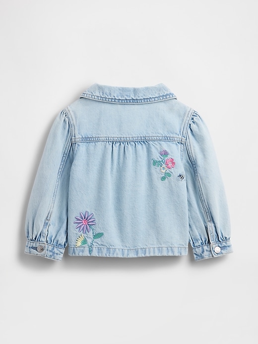 Image number 3 showing, Baby & Toddler Denim Embroidered Chore Jacket