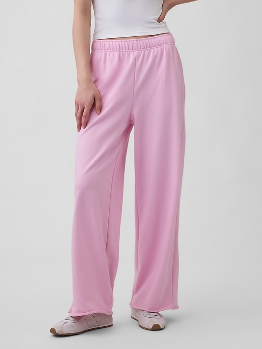 Image number 2 showing, VintageSoft Terry Wide-Leg Sweatpants