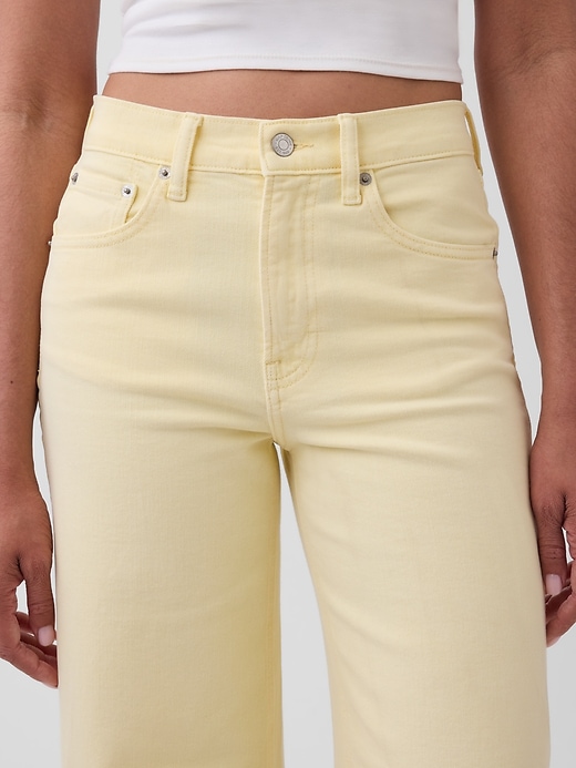 Image number 6 showing, High Rise Stride Wide-Leg Ankle Jeans