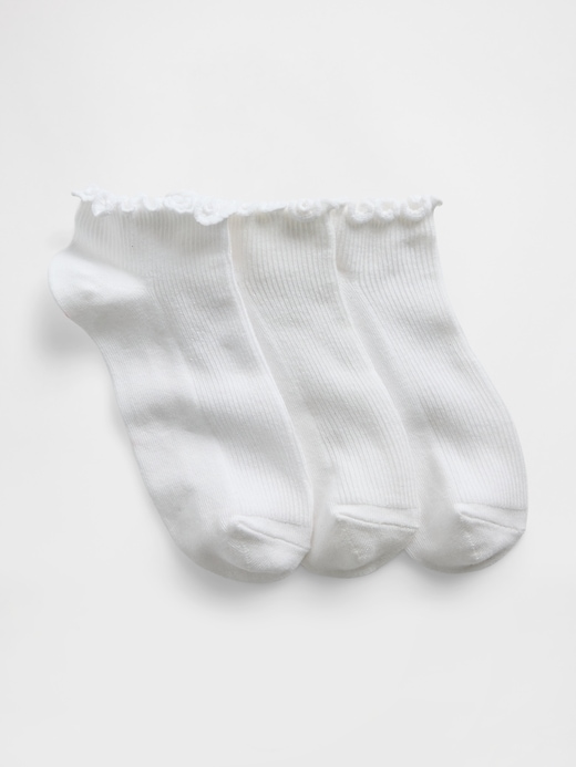 Image number 1 showing, Kids Ruffle Ankle Socks (3-Pack)