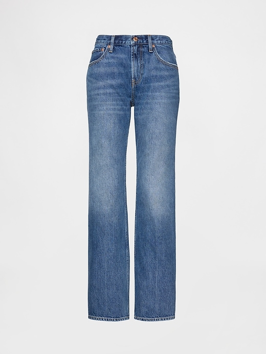 Image number 5 showing, Mid Rise Rigid Relaxed Straight Jeans