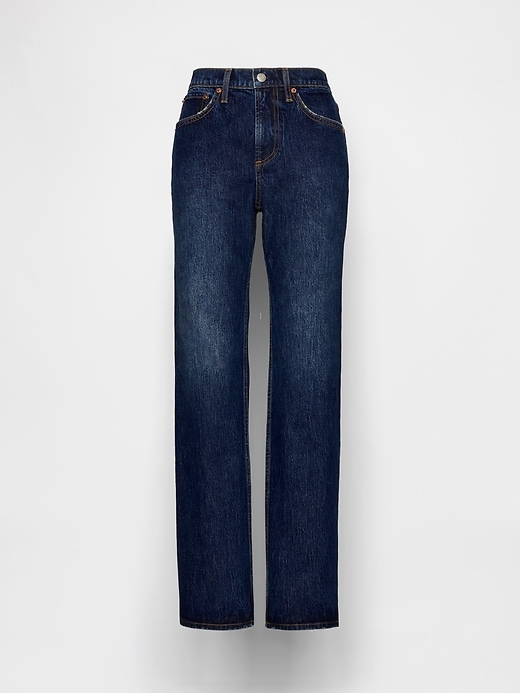 Image number 5 showing, Mid Rise Relaxed Straight Jeans